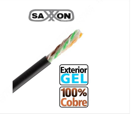 OUTPCAT6GCOPEXT- Bobina de Cable UTP Cat6 100  Cobre con Gel/ 305 Metros/ Uso Exterior/ Color Negro/ Cumple con Estandares: ISO/ IEC 11801 Ed2; EIA -