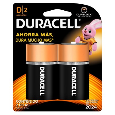 Pilas Alcalinas Duracell 80281567 - Duralock Power Preserve, D, 2 pieza(s)