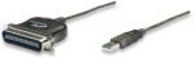 Convertidor USB a CEN36 MANHATTAN - Centronics 36, Negro