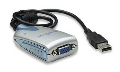 Convertidor USB a VGA MANHATTAN 179225 - SVGA, Plata