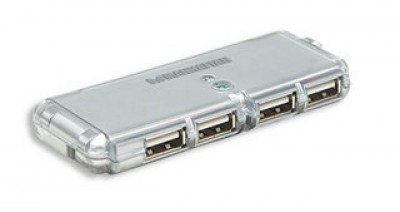 CONCENTRADOR HUB MANHATTAN USB V2.0  4 PTOS MINI SIN FUENTE 160599