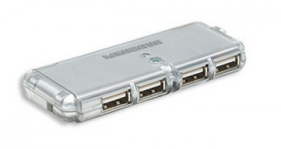 CONCENTRADOR HUB MANHATTAN USB V2.0  4 PTOS MINI SIN FUENTE 160599