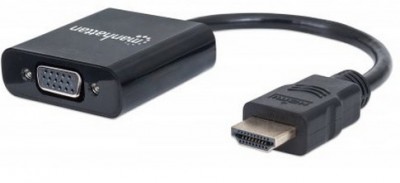 Convertidor HDMI a Serial MANHATTAN 151436 - 0, 22 m, HDMI, VGA, Macho/hembra, Negro