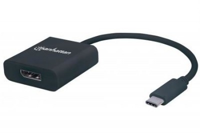 Convertidor USB C a Display Port MANHATTAN 152020 - 0, 21 cm, USB C, DisplayPort, Macho/hembra, Negro