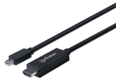 Cable Mini DisplayPort a HDM MANHATTAN 153287 - 1, 8 m, Mini DisplayPort, HDMI, Negro, Macho/Macho