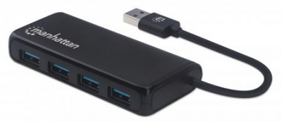 164900 Hub USB 3.2 Gen 1 de 4 puertos USB-A  USB 3.2 Gen 1. Alimentación por Bus - no es necesaria una fuente de alimentación externa.