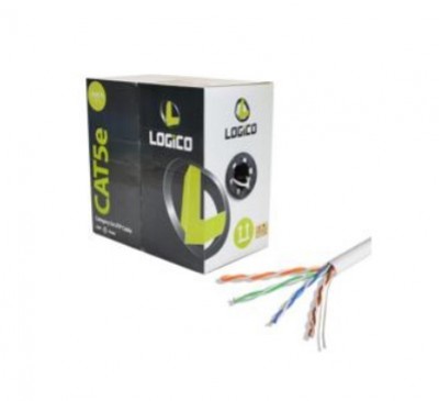 BOBINA UTP Cat 6 LOGICO C6EU2801 - 305 m, Color blanco, Interior, Cat6, 100  Cobre