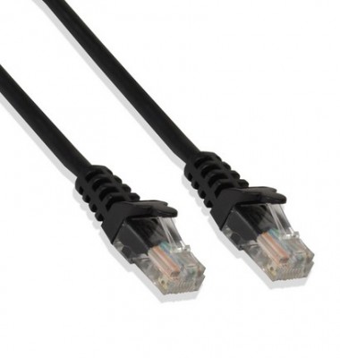 Cordón de Parcheo CAT 6 3FT - (23 AWG), 90 CM (3ft) cableado estándar T-568B, NEGRO