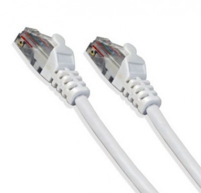 Cordón de Parcheo Cat. 5e - (24 AWG), 4.5 mts. (15ft) cableado estándar T-568B, BLANCO