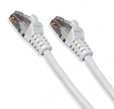 Cordón de Parcheo Cat. 5e - (24 AWG), 7.6 mts. (25ft) cableado estándar T-568B, BLANCO