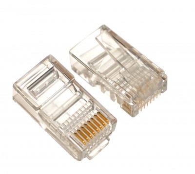 Plug RJ45 - Cat5e (24 AWG), 8P8C, entrada para cable redondo