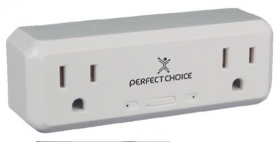 Conector Inteligente Doble IOT PERFECT CHOICE PC-108177 - Inalámbrico, Wi-Fi, Blanco, 100-240 VCA