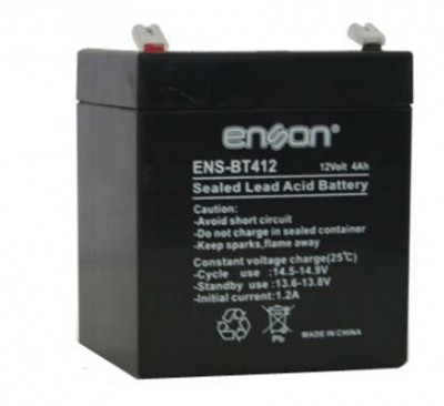 Batería de Respaldo 12V 4A ENSON ENS-BT412 - Negro