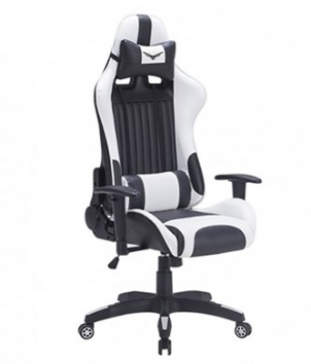 Silla Gaming Naceb Technology MARINE - Gamer, Negro/Blanco, Piel Sintética