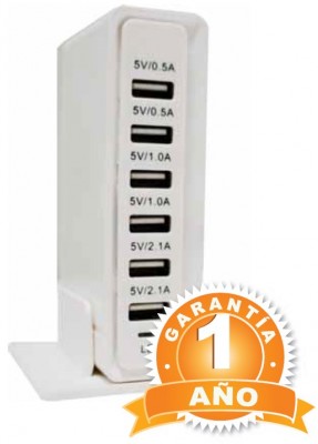 Cargador OVALTECH - USB, Color blanco