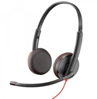 Diadema Blackwire Marca Plantronics (C3225 USB-A) - USB-A y 3.5 mm, binaural