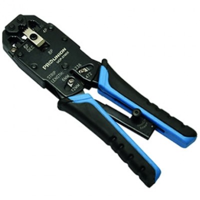 Pinza Crimpeadora BROBOTIX 370200 - Azul, RJ11, RJ12 y RJ45