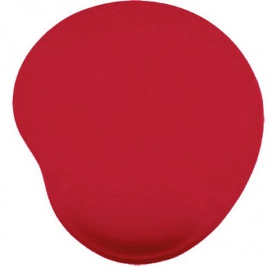 Mouse Pad - C/ Almohadilla Tipo Gel, ROJO, Antiderrapante, Monótono, 24.5*21.5*0.2 Cms, BROBOTIX  500074R