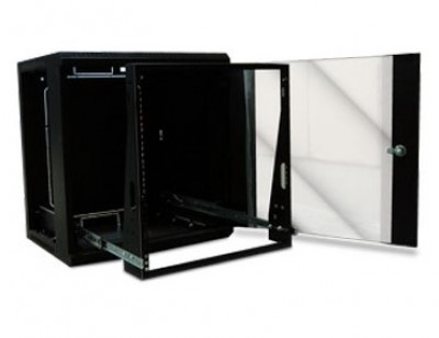 Gabinete de Pared BROBOTIX D-GM6412UR-EXT - Negro, Montado en la pared, 60 kg, 11UR