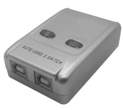Multiplexor Automático USB 1 a 2 BROBOTIX 912002 - USB, Gris