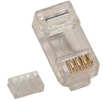 Plug RJ45 CAT6 BROBOTIX 101402 - Cat6, Transparente, Caja de 100 piezas.