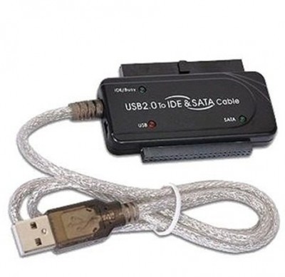 Convertidor de USB a IDE y SATA BROBOTIX 253552 - USB, USB, Negro