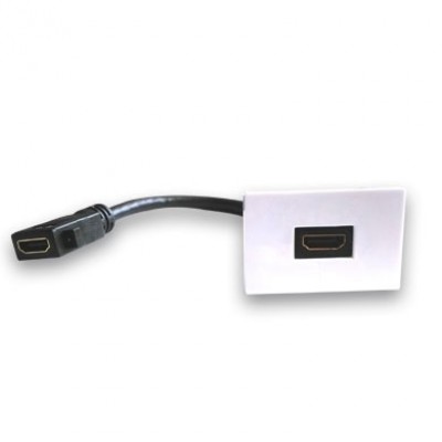 Inserto HDMI BROBOTIX 938917 - HDMI, Hembra/hembra, Color blanco