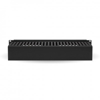 Organizador Metálico Horizontal de 2U BROBOTIX 830878 - Negro, Acero, 2U