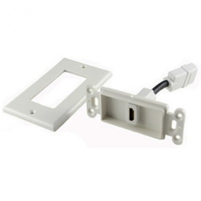 TAPA (FACEPLATE) HDMI 1 PUERTO HEMBRA CON CABLE PIGTAIL - 073307 BROBOTIX