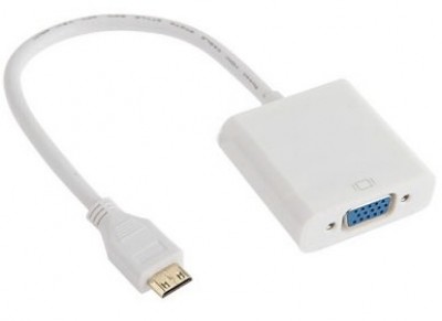 Convertidor  HDMI a VGA BROBOTIX - Mini-HDMI, VGA (D-Sub), Color blanco