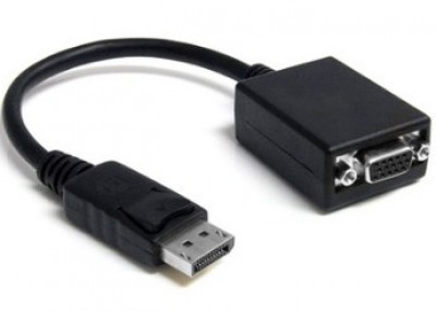 Adaptador Displayport BROBOTIX 104529 - Negro, DisplayPort, VGA, Macho/hembra