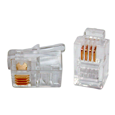 Plug RJ11 GENERICO - RJ-45, RJ-45, Transparente