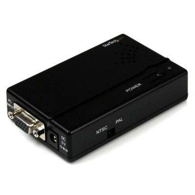 Convertidor VGA a RCA StarTech.com - VGA, S-Video/RCA, Hembra/hembra, Negro, 0, 9144 m