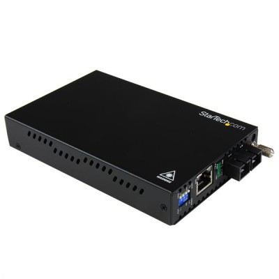 Convertidor de medios StarTech.com ET91000SC2 - Negro