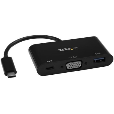Adaptador Multifunción USB-C a VGA StarTech.com CDP2VGAUACP - Negro