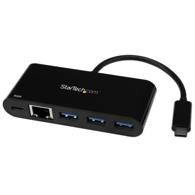 Adaptador Multipuertos USB Tipo C StarTech.com US1GC303APD - USB C, Negro, 3 puertos