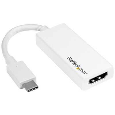Adaptador USB C a HDMI StarTech.com CDP2HD4K60W - USB C, Color blanco