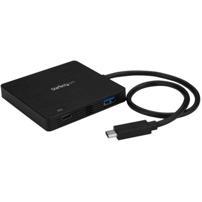 Concentrador USB StarTech.com HB30C3APD - USB, Negro, 4 puertos