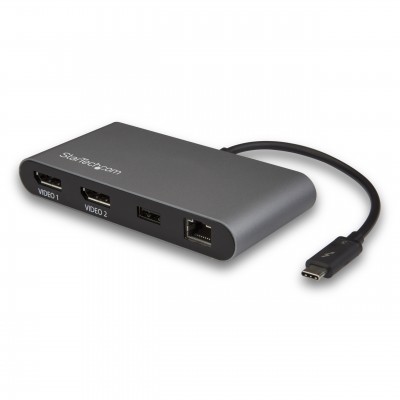 Mini Dock Thunderbolt 3 StarTech.com TB3DKM2DP - Negro, Docking