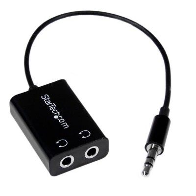 Divisor 3.5mm StarTech.com - 3.5mm, 2x3.5mm, Negro, 0, 1523m