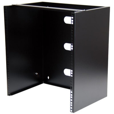 Bracket de Montaje en Pared para Equipo de Ra StarTech.com WALLMNT12 - Negro, Acero, Montado en la pared, 12U