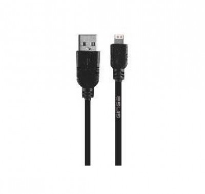 Cable iPhone GINGA GO17CAB02IPH-NG - Negro, Apple, 1 m