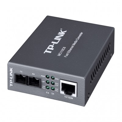 CONVERTIDOR MULTIMEDIA DE MODO INDIVIDUAL DE 10/100MBPS CON COMPLETO O DOBLE DUPLEX DE TRANSFERENCIA TP-LINK  MC110CS -