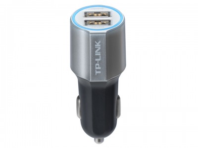 Cargador de Carro USB TP-LINK CP220 - Auto, Negro