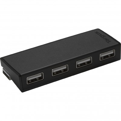 Hub USB TARGUS - USB 2.0, Negro, 4 puertos