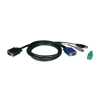 Cable para switch TRIPP-LITE - Negro, VGA, VGA, PS/2, USB, Macho/Macho