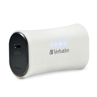 Banco de carga VERBATIM - iones de litio, 2200 mAh, Color blanco