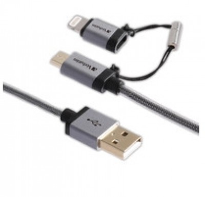 Cable Lightning VERBATIM 99215 - Plata, 27 cm, Cables Lightning