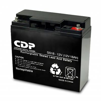 Batería CDP B-12/18 - Negro, 12 V, 18 Ah