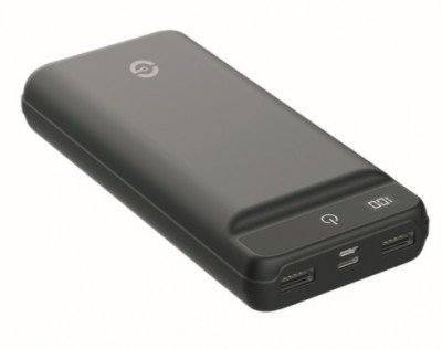 POWER BANK GETTTECH GCN-16505 NOVA 20000MAH 3A - MIC USB Y USB. NEGRA